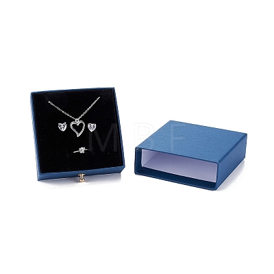 Square Paper Drawer Jewelry Set Box LS-CON-C011-03A-03-1