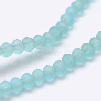 Half Rainbow Plated Faceted Rondelle Glass Bead Strands EGLA-L007-A01-4mm-1