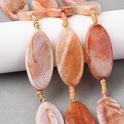 Natural Fire Crackle Agate Beads Strands G-F825-A01-01D-1