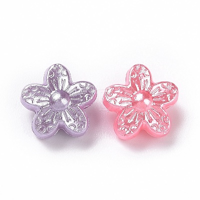 Imitation Pearl Acrylic Beads OACR-E013-28-1