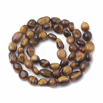 Natural Tiger Eye Beads Strands G-S331-6x8-001-1