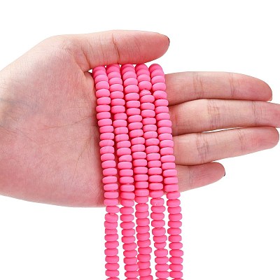 Handmade Polymer Clay Beads Strands X-CLAY-N008-008I-1