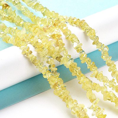 Natural Citrine Beads Strands X-G-E607-A07-1