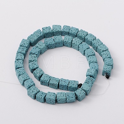 Dyed & Natural Lava Rock Beads Strands G-L435-01-8mm-14-1