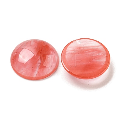 Cherry Quartz Glass Cabochons G-C115-02B-04-1