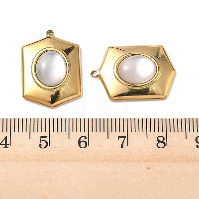 Natural Freshwater Shell Pendants STAS-G397-19G-01-1