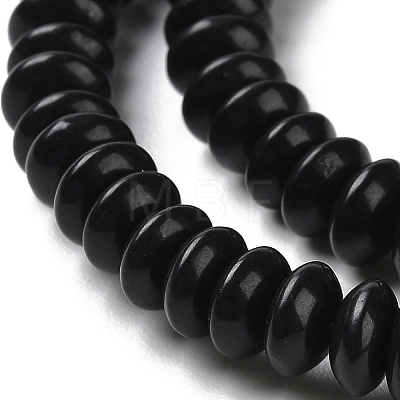 Natural Black Stone Beads Strands G-Z030-A21-01-1