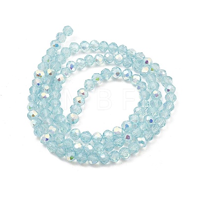 Baking Painted Transparent Glass Beads Strands DGLA-A034-J4mm-B04-1