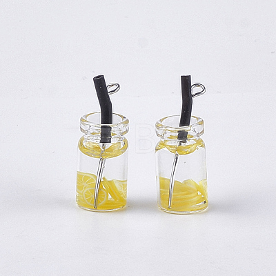 Glass Bottle Pendants X-CRES-N017-06D-1