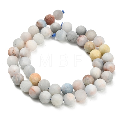 Natural Aquamarine Beads Strands G-P626-6mm-03-1