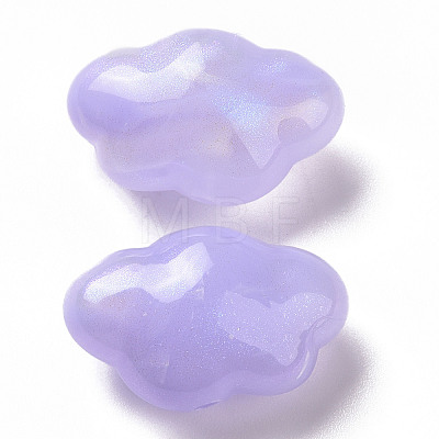 Opaque Acrylic Beads X-OACR-E014-17B-1
