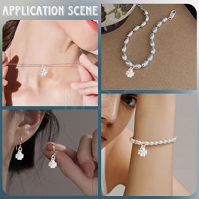 5Pcs 925 Sterling Silver Charms STER-BBC0009-44D-1