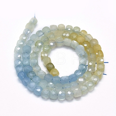Natural Aquamarine Beads  Strands G-D0013-29-1