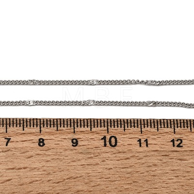 12Pcs 1.8MM 304 Stainless Steel Textured Twisted Chain Necklaces for Men Women NJEW-H093-20P-02-1