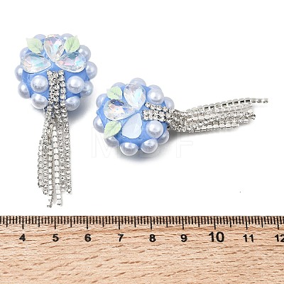 Handmade Polymer Clay Rhinestone Beads CLAY-Z006-02F-1