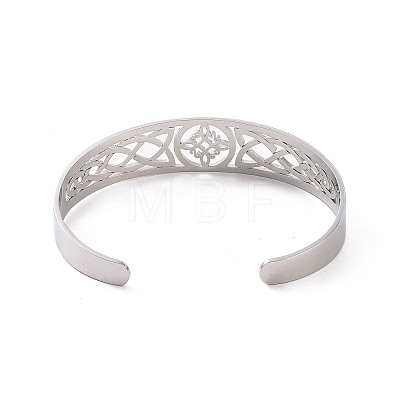 304 Stainless Steel Cuff Bangles BJEW-M234-03P-1