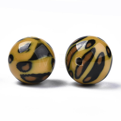 Two Tone Acrylic Beads OACR-S038-017-1