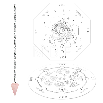 CRASPIRE DIY Pendulum Board Dowsing Divination Making Kit DIY-CP0007-28C-1