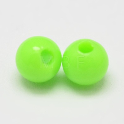 Round Opaque Acrylic Spacer Beads MACR-I036-4mm-M-1