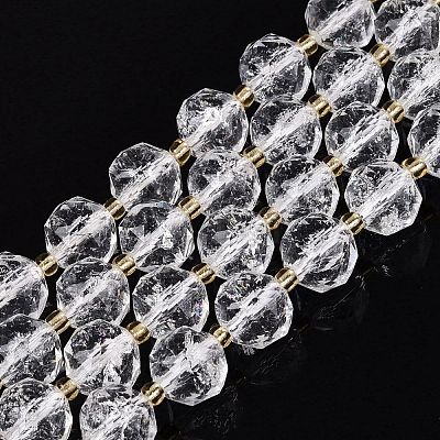 Ombre Effect Dyed Transparent Crackle Glass Beads Strands GLAA-Q111-10MM-08-1
