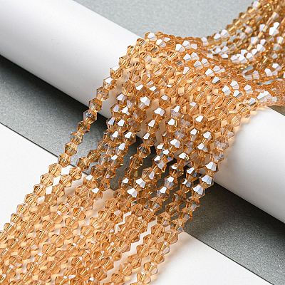 Transparent Electroplate Glass Beads Strands EGLA-A039-T2mm-A18-1