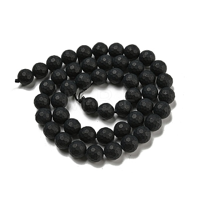 Natural Black Onyx Beads Strands G-D710-8mm-06-1