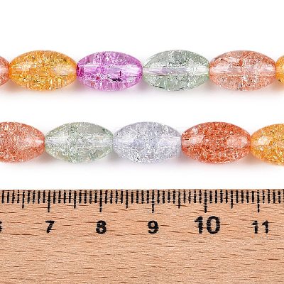 Transparent Crackle Glass Beads Strands GLAA-S192-B-010J-1