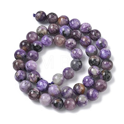 Natural Charoite Beads Strands G-C270-O02-05-1