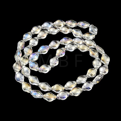 Electroplate Transparent Glass Beads Strands EGLA-G037-12A-AB02-1