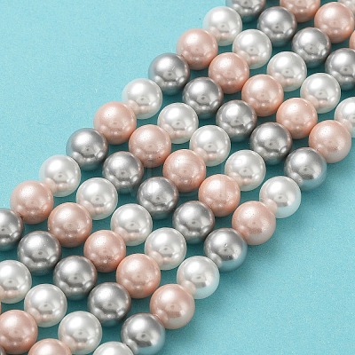 Shell Pearl Bead Strands BSHE-L017-20-1