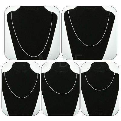 Brass Round Snake Chain Necklace with Lobster Claw Clasps MAK-YW0001-14A-1