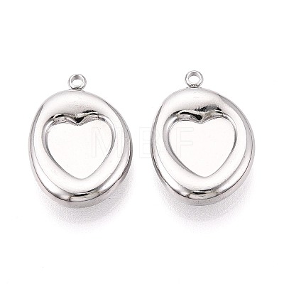 304 Stainless Steel Pendant Cabochon Settings STAS-T075-24P-1