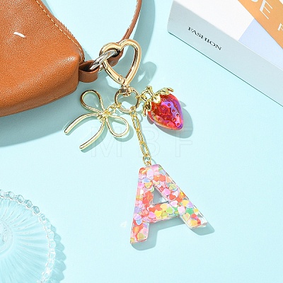 Alloy & Resin Pendant Decorations HJEW-YW00401-01-1