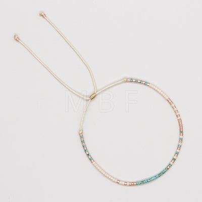 Adjustable Plastic Beaded Slider Bracelets YS6543-11-1