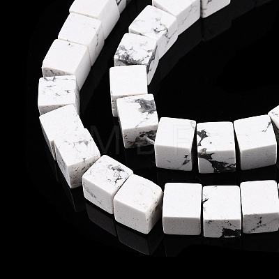 Natural Howlite Beads Strands G-T139-8x8-02A-1