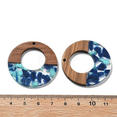 Resin and Walnut Pendants FIND-R051-13F-1