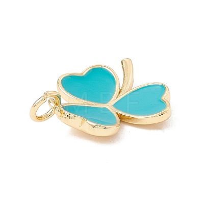 Brass Enamel Pendants KK-P217-03G-04-1