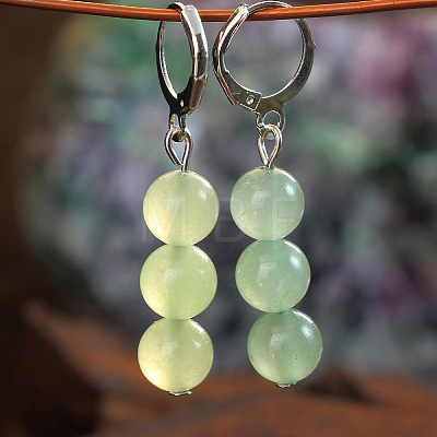 Bohemian Round Natural Amethyst Leverback Earrings WG6DE05-05-1