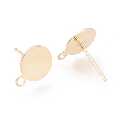 Brass Stud Earring Findings KK-H102-07G-1