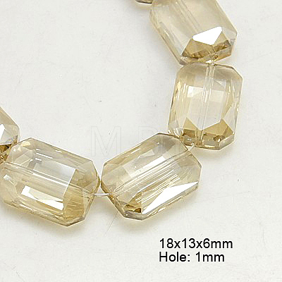 Electroplated Glass Beads EGLA-H002-A-06-1