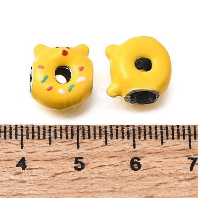 Alloy Enamel European Beads MPDL-F020-11B-P03-1