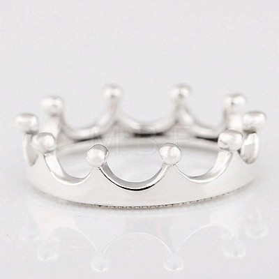 Crown 925 Sterling Silver Finger Rings WG18318-03-1