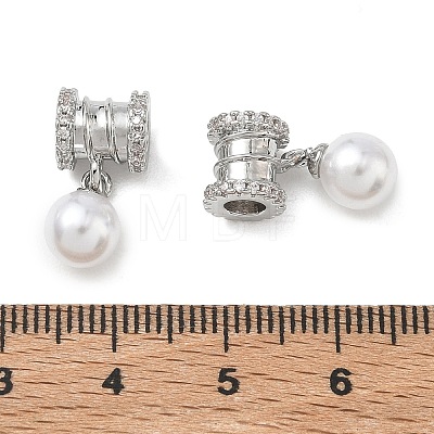 SHEGRACE Brass Micro Pave Cubic Zirconia Tube Beads XGRQ4G074-699P-1