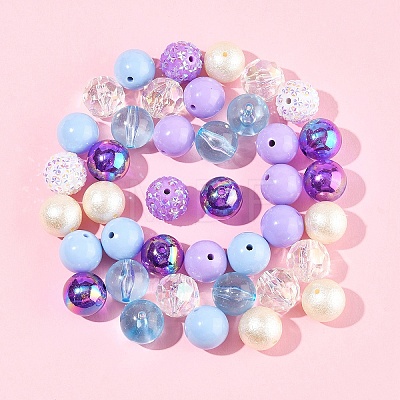 40Pcs 8 Styles Acrylic Beads OACR-FS0004-11-1