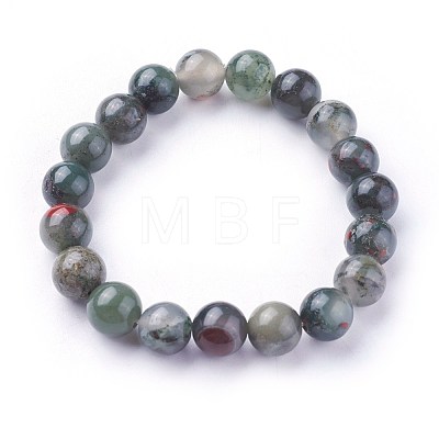 Natural African Bloodstone Stretch Bracelets BJEW-F380-01-C01-1