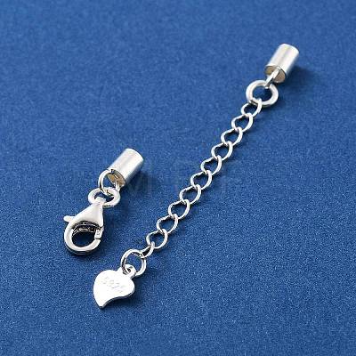 925 Sterling Silver Curb Chain Extender STER-G039-03D-S-1