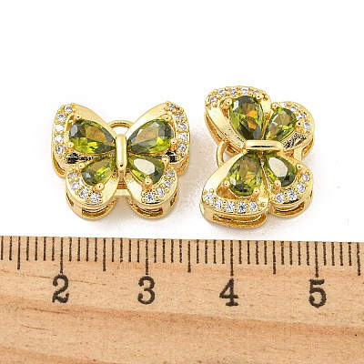 Brass Micro Pave Cubic Zirconia Pendants KK-B096-02G-02-1