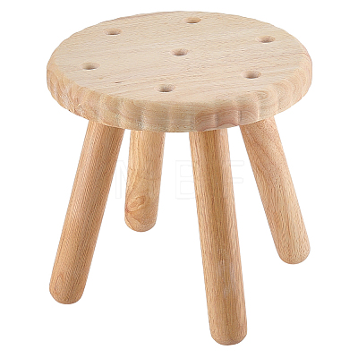 Wood Biscuit Stool AJEW-WH0596-917A-1