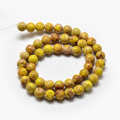 Natural Imperial Jasper Beads Strands G-I122-10mm-03-1