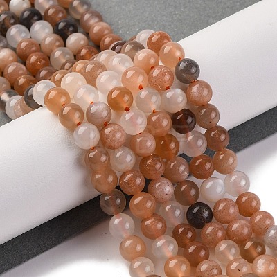 Natural Sunstone Beads Strands G-K310-C08-6mm-1